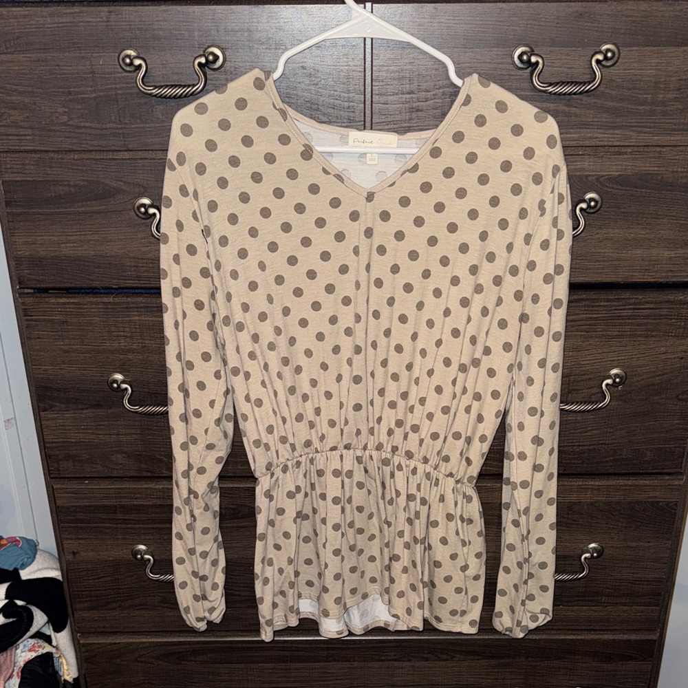 Polka Dot Long Sleeve Top